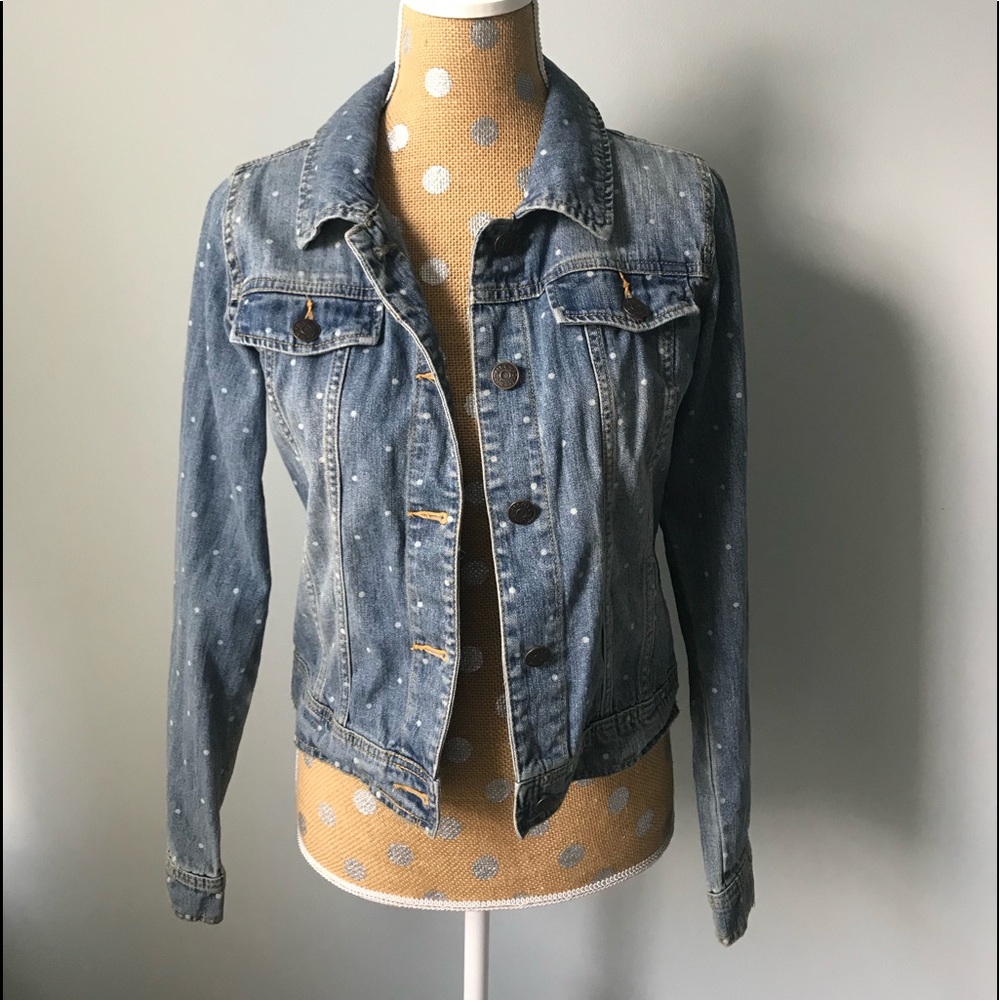 Cherokee Polka Dot Denim Jacket